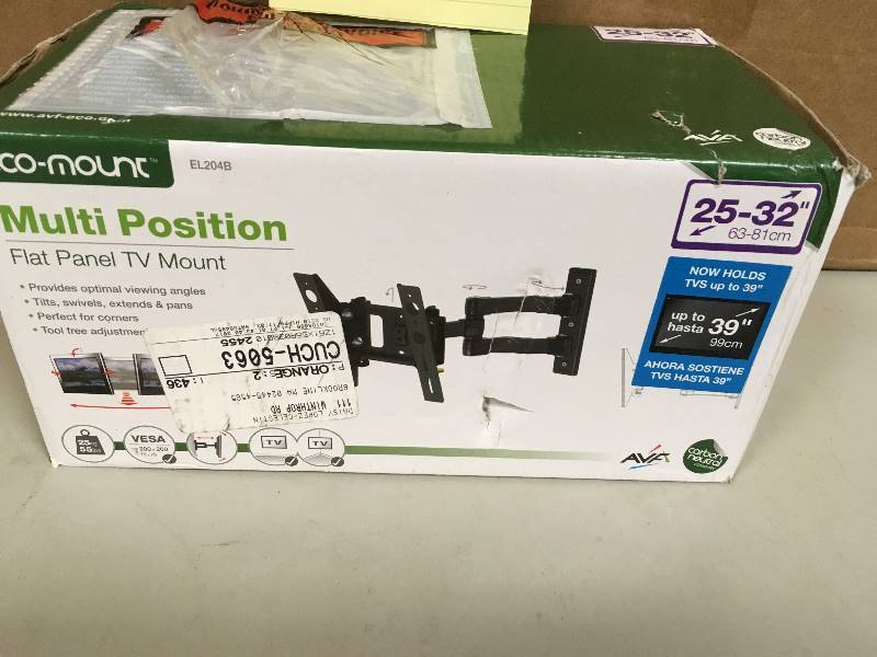 Eco-Mount Multi Position Flat Panel TV Mount 25 - 32 in TV not used