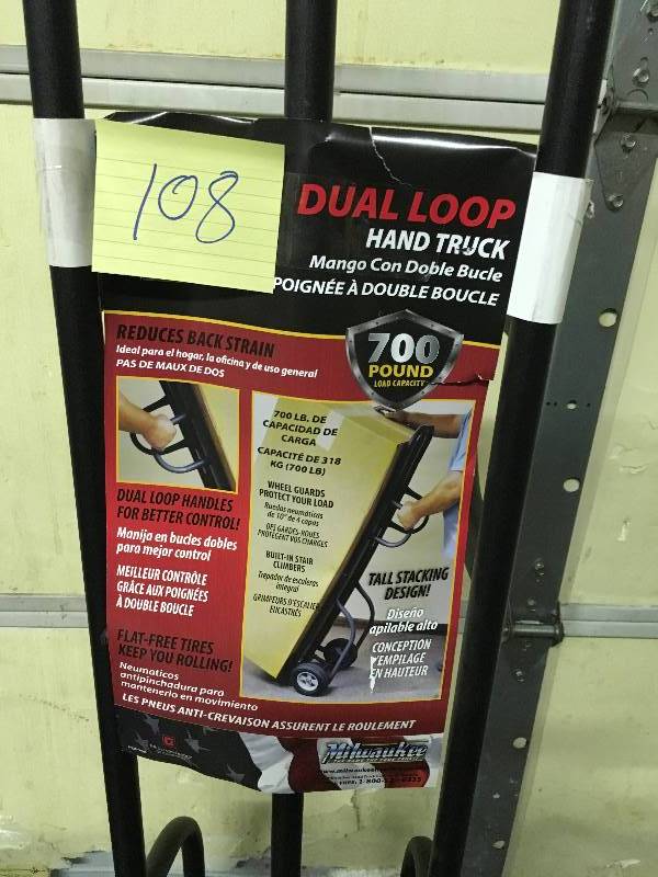 Milwaukee Dual Loop Hand Truck. 700lb Cap. Not used