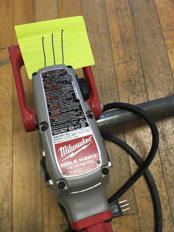 Milwaukee Corded 12 in Right Angle Hole Hawg used in good working condition