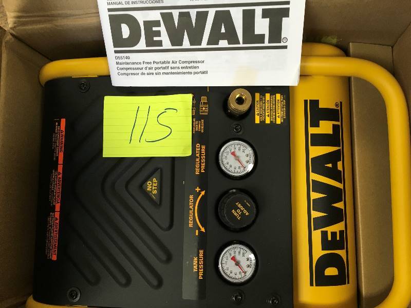 Dewalt D55140 Heavy- Duty Electric 1 gallon -135 PSI Max Trim Compressor