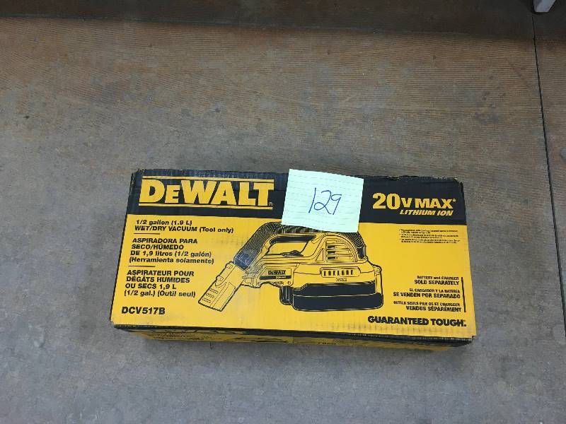 Dewalt DCV517B 20V Cordless Lithium-Ion Vacuum Tool Only New