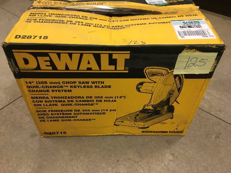 DeWalt D28715 14 Inch Heavy Duty Chop Saw used in working condition