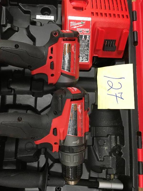 Milwaukee M18 FUEL wONE-KEY 18V Li-Ion 2-Tool Hammer  Impact Combo used in like new condition  models 2706-20 and 2757-20