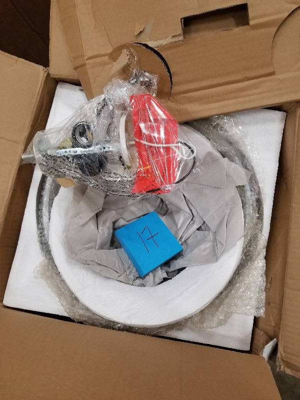 lot 17 image: Hunter 12.75 Brushed Nickel Ceiling Fan Bowl Light Kit open box in like new condition