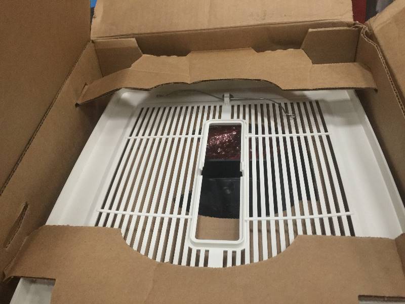 lot 37 image: NuTone InVent Serises 110 CFM Ceiling Exausht Bath Fan with Light, Energy Star open box in new condition