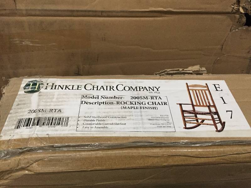 lot 50 image: Hinkle Chair Company Rocking Chair  (Maple Finish) not used