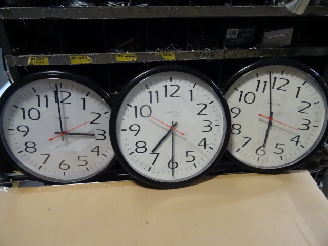 3 wall hanging clocks...