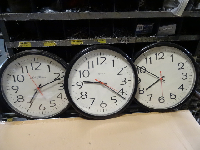 3 wall hanging clocks...