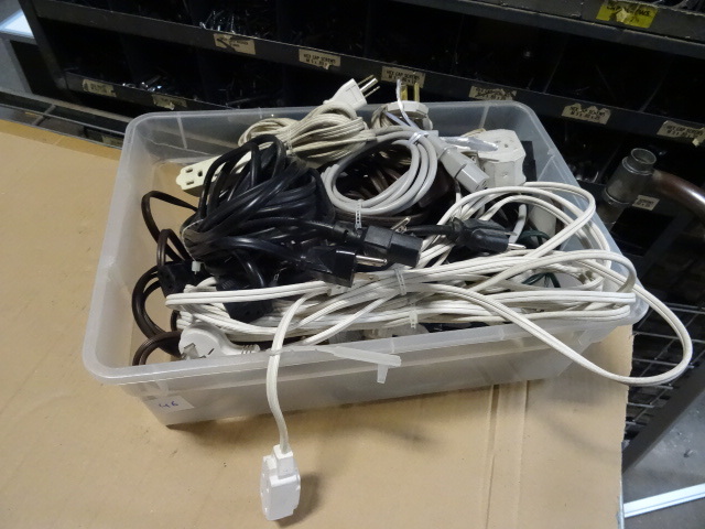 Bin of misc extension cords...