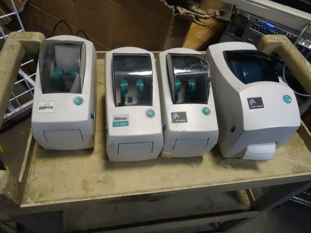 4 Zebra LP2824 label printers. No p...
