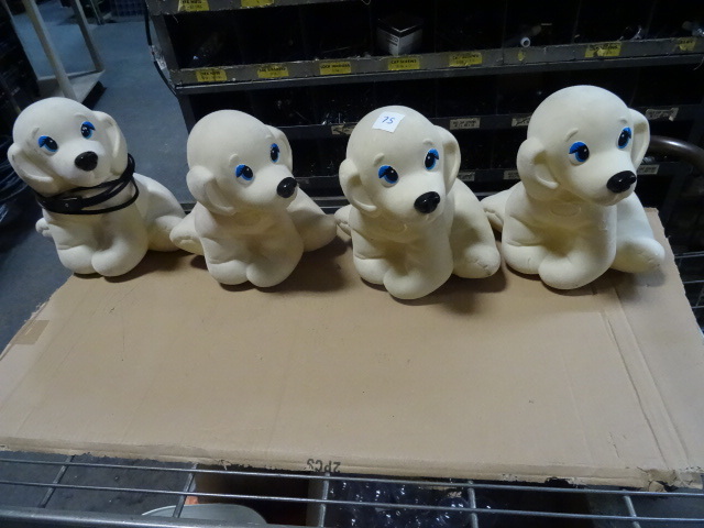 4 lighted dogs 10...