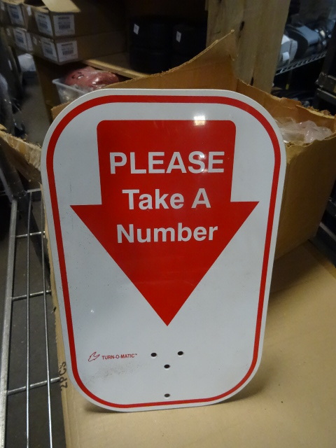 Turn O matic please take a number s...