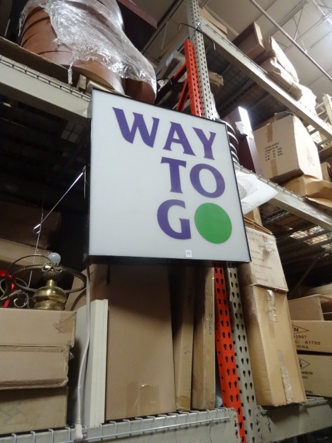 Way to go lighted sign. 28 x 30