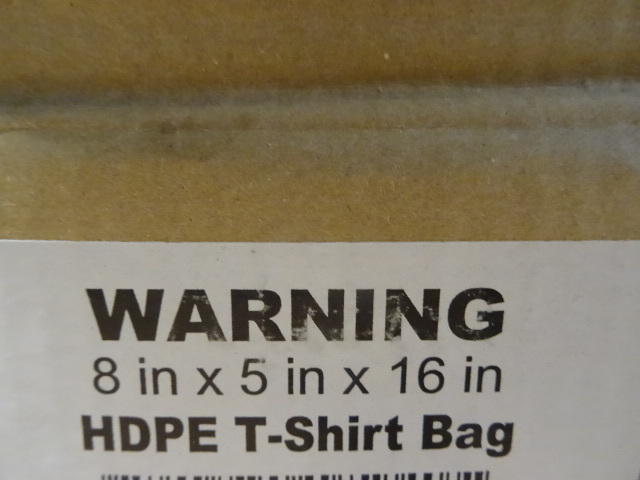 8 x 5 x 16 T shirt bags. Qty 2000...