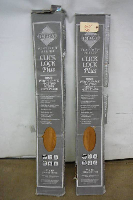 lot 64 image: Vinyl Plank Flooring Platinum Series 2 Boxes New