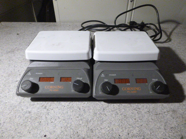 lot 85 image: 2 Corning PC-420 D Magnetic Stir and Heat