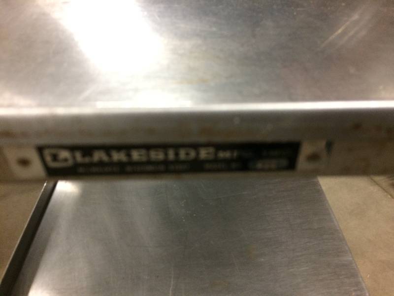 lot 24 image: Lakeside Heavy Gauge Stainless Steel Foodservice Utility Stock Mobile Cart 500lb Capacity - Excellent Condition