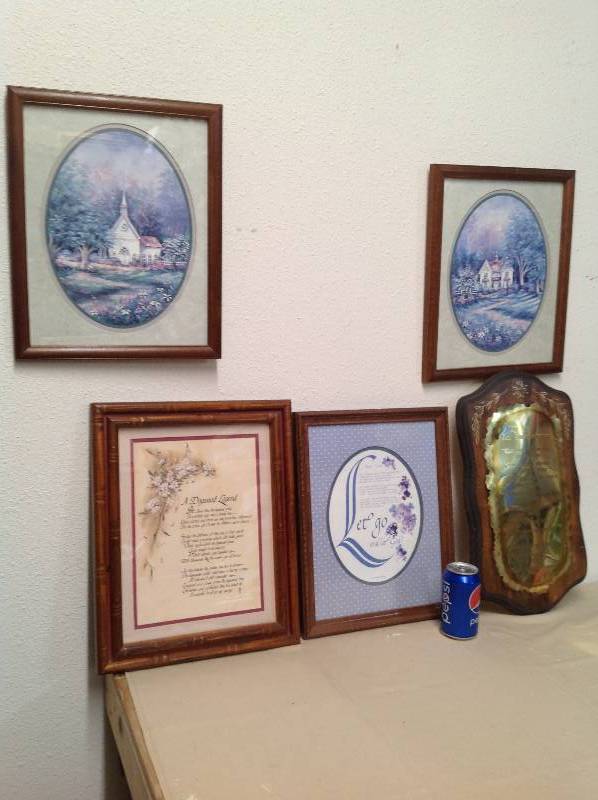 lot 7 image: 3 Religious art work 2 paintings Charles F Buckley