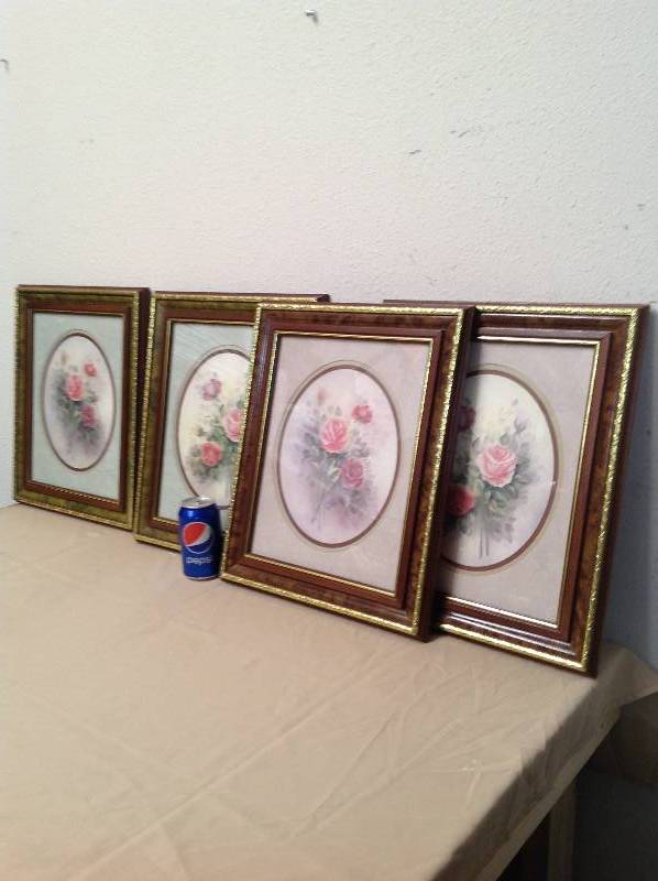 lot 8 image: 4 Art works Wyona Newton Roses