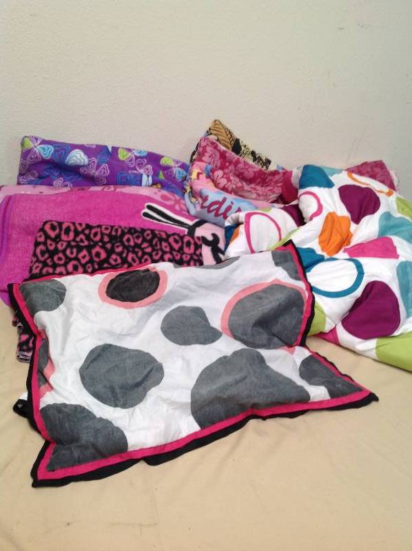 lot 68 image: Girls Blankets - Fleece and a Comforter