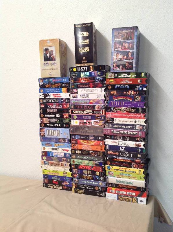 lot 92 image: VHS Tapes- 3 Box Sets and 69 tapes