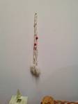 lot 96 image: Two Flower Pot Hangers, Salt and Pepper Shakers, Basket