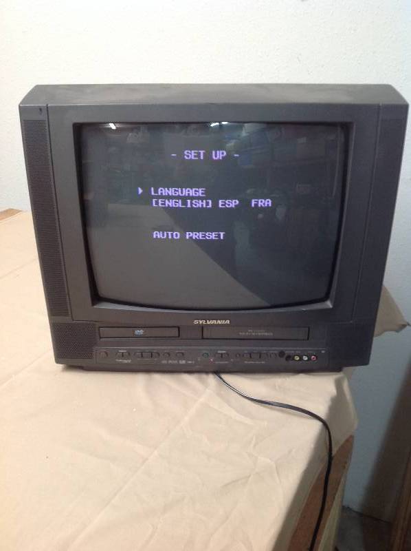 lot 60 image: Sylvania TV with DVD and VHS