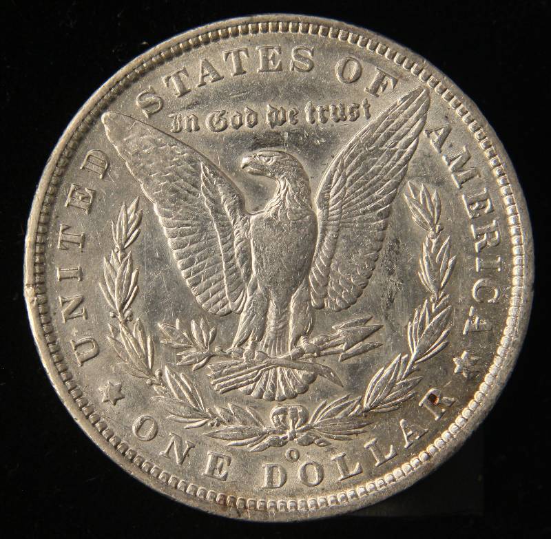 lot 28 image: 1890-O MORGAN SILVER DOLLAR AU