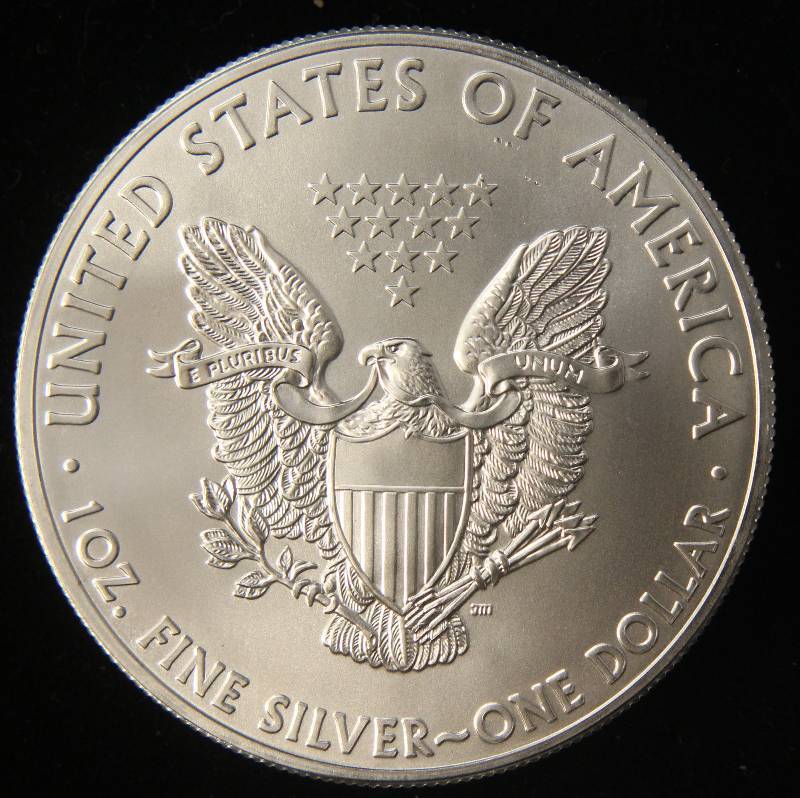 lot 47 image: 2014 AMERICAN SILVER EAGLE 1 TROY OZ. .999 FINE SILVER DOLLAR