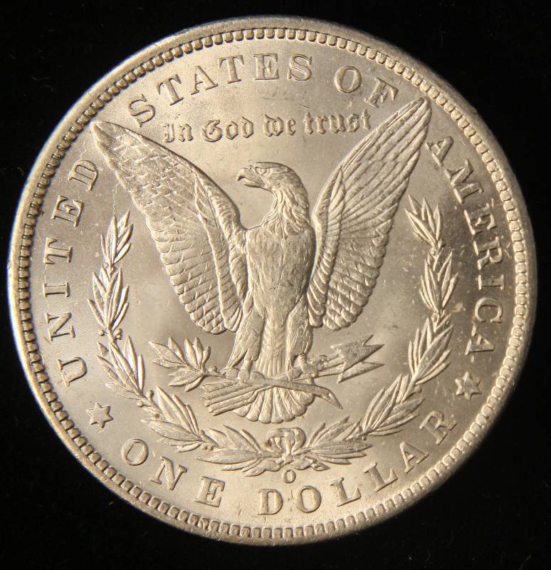 lot 76 image: 1885-O MORGAN SILVER DOLLAR BU UNC