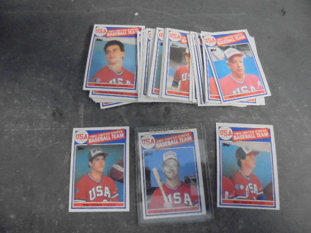 1985 Topps Team USA Baseball Cards with McGuire Rookie Card