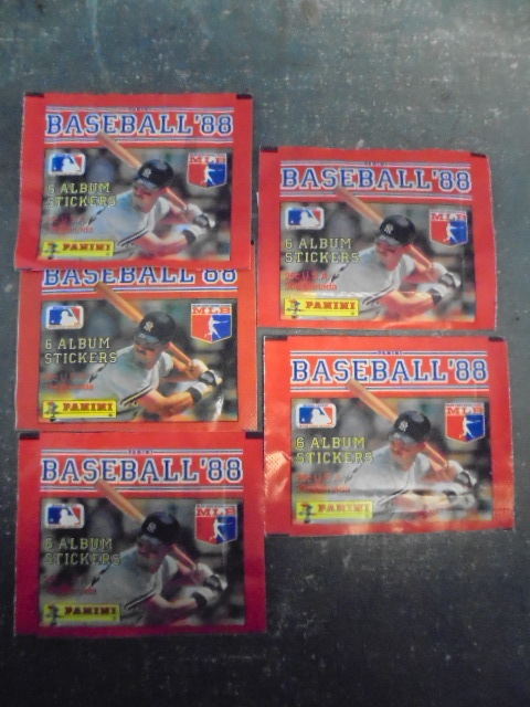 Unopened Vintage Panini Baseball Players Sticker Packs