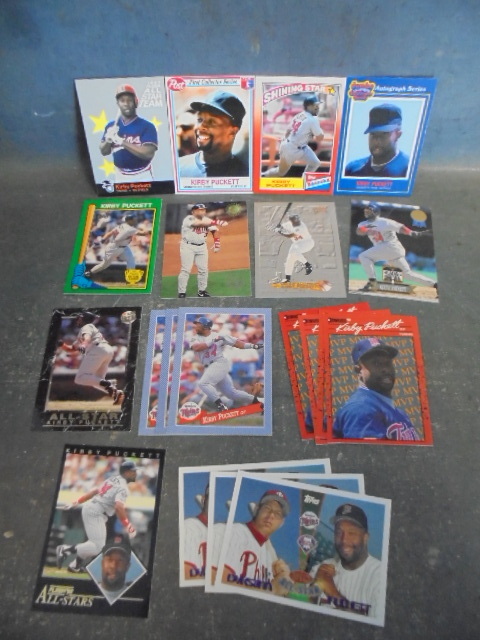 Kirby Puckett Cards with Bazooka and Jumbo Sunflower Seeds Cards