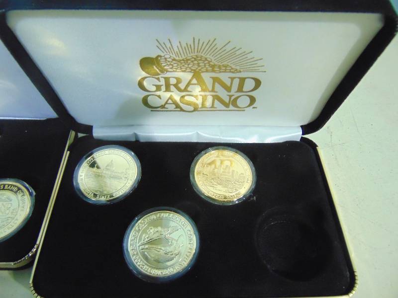 lot 60 image: (3) Sets of Grand Casino Collectible Coins