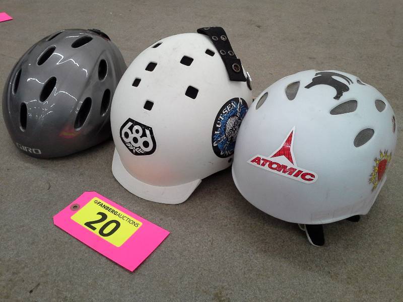 lot 20 image: (3) Snow Helmets