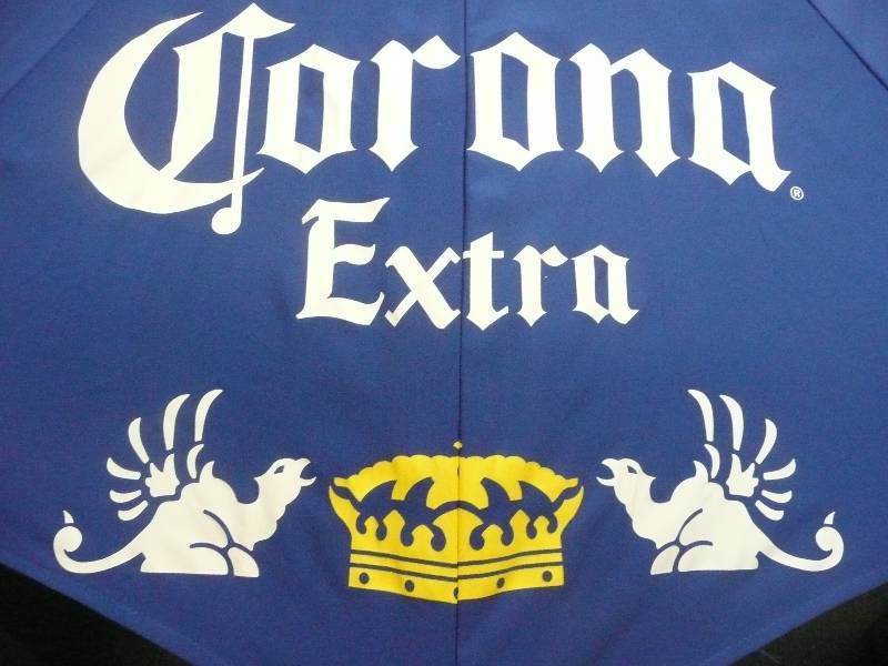 lot 5 image: NOS CORONA BEER PATIO UMBRELLA - NEW CONDITION - SEE PICTURES