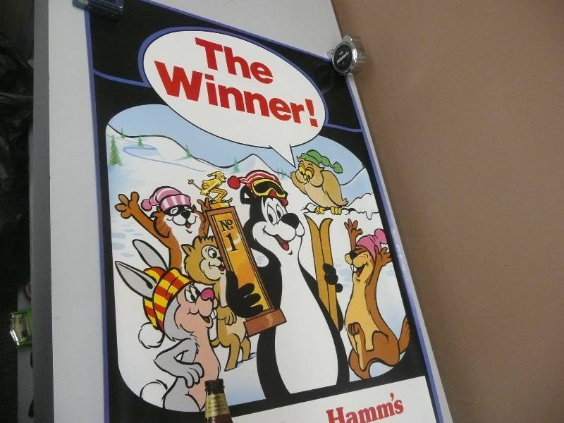 lot 19 image: VINTAGE UNUSED HAMMS BEER POSTER - SEE PICTURES
