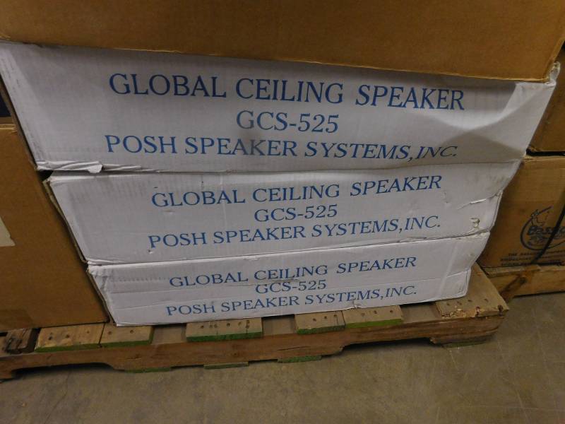 lot 7 image: Misc. Pallet of Ceiling Speakers & More