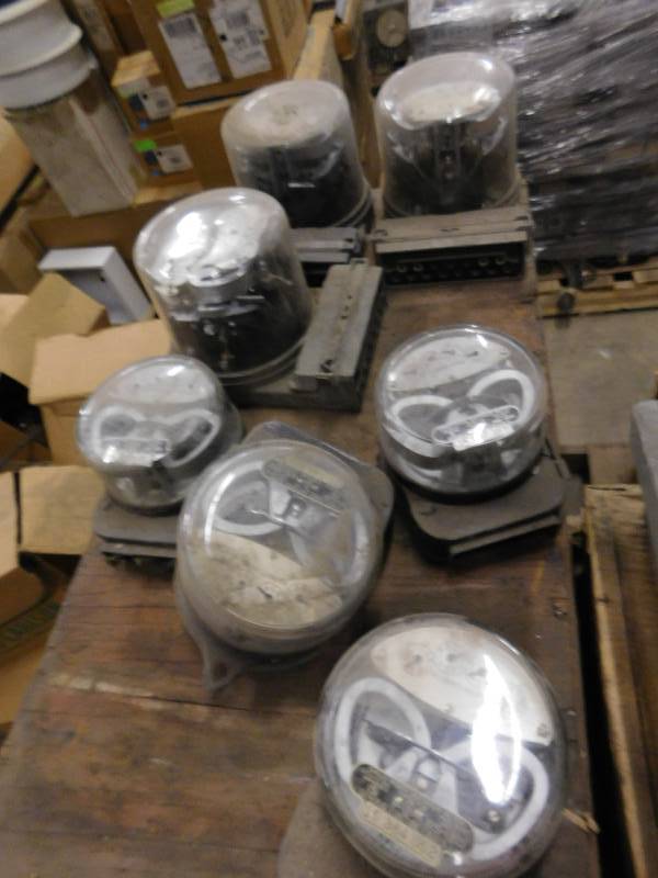 lot 24 image: Electric Meter with Vintage Wooden Crates