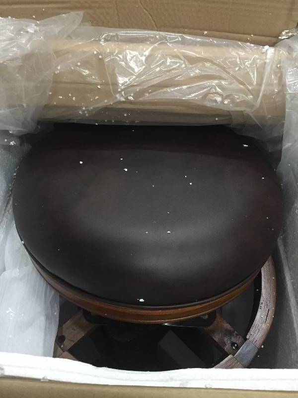lot 2 image: American Woodcrafters Provence 34 in. Light Oak Swivel Tall Bar Stool open box never used model b2-201-34lsu