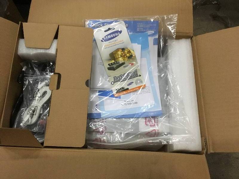 lot 23 image: Samsung Full HD Video Security System, 16 Channel DVR - 10 Camera Kit open box never used