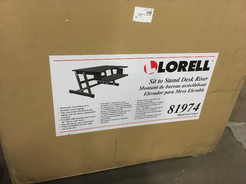lot 32 image: Lorell Sit to Stand Desk Riser not used