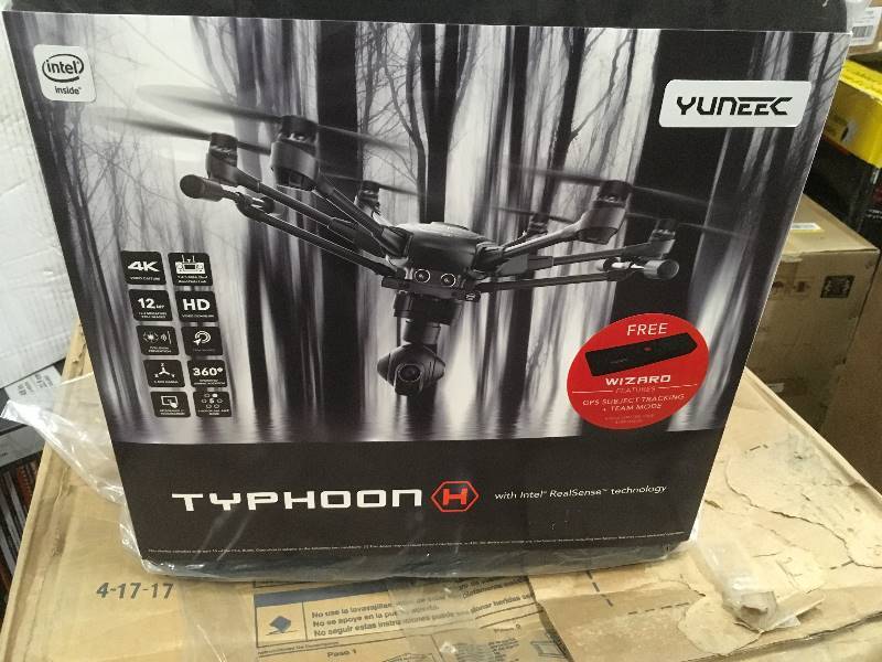 lot 44 image: Yuneec Typhoon H Hexacopter Drone with 4K UHD Camera shipping damage on the top side look in new conditions please review the pictures