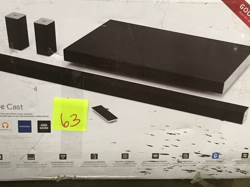 lot 63 image: Visio Sound Bar open box never used