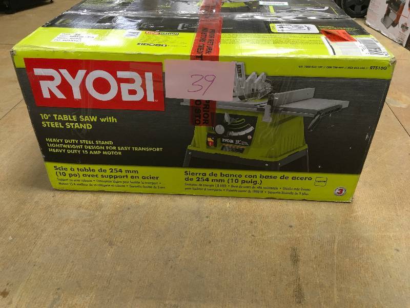 Ryobi 10 Table SAw with Steel Stand used in very good working condition