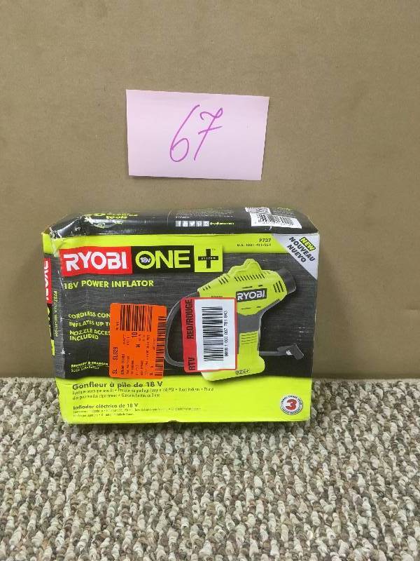 Ryobi 18-Volt ONE Power Inflator (Tool-Only) in like New conditions