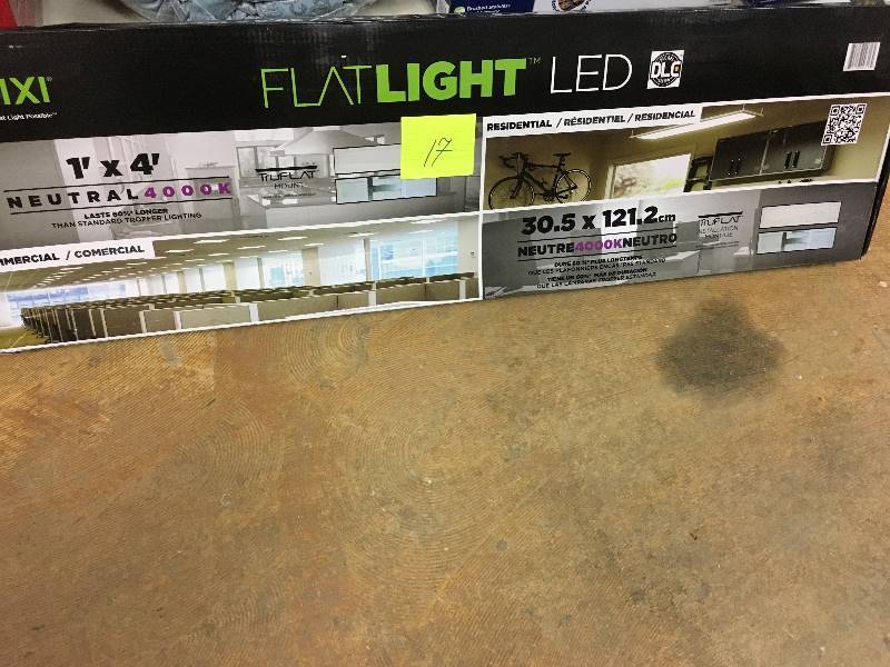 lot 17 image: Pixi Lighting 12 X 47.75 48 Watt LED Panel Light open box never used