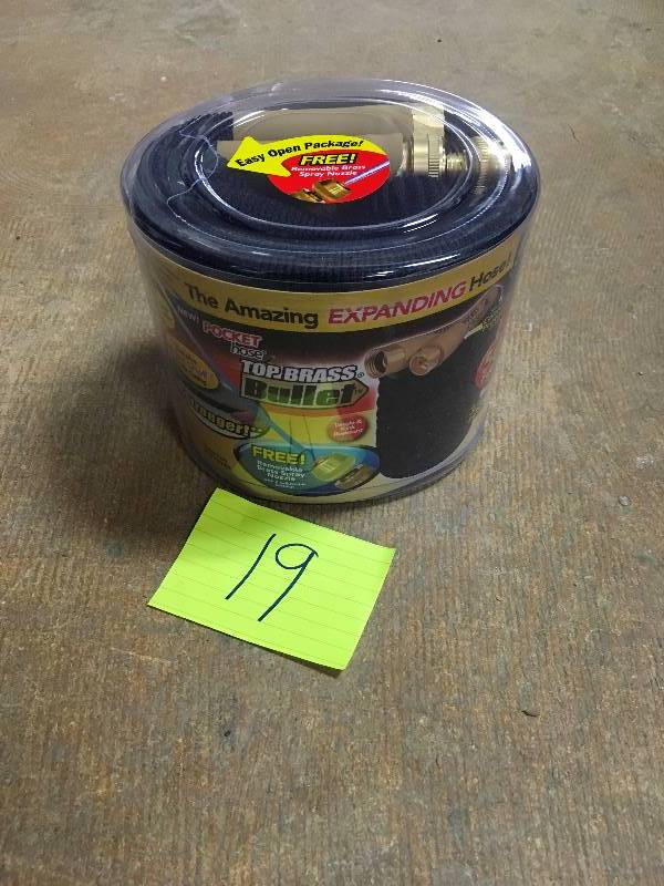 lot 19 image: Pocket Hose 8703-12 Telebrands 50 ft. Black Pocket Hose New