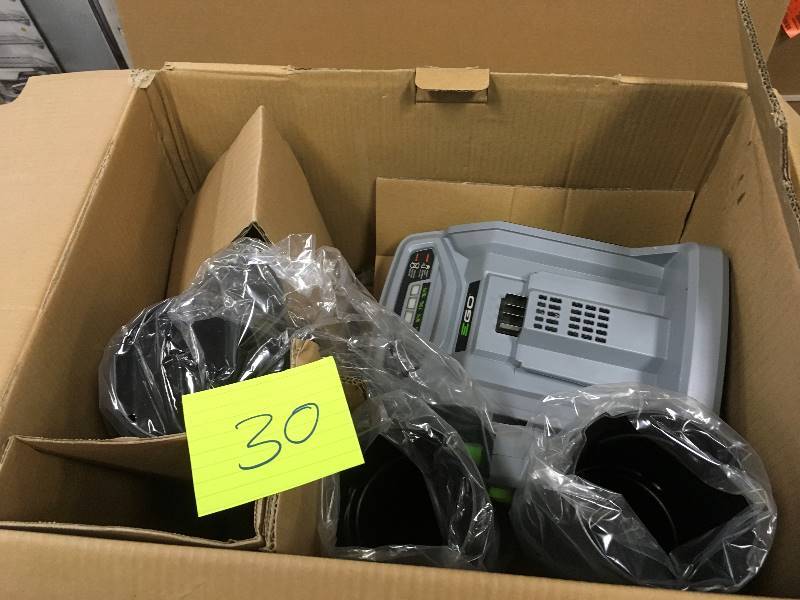 lot 30 image: EGO 600 CFM Cordless BackPack Blower in working conditions battery and charger are include