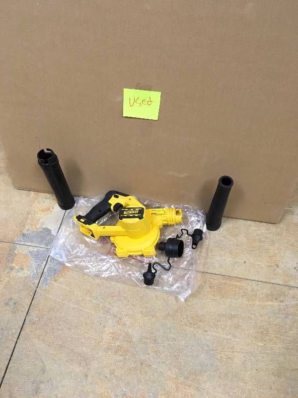 lot 45 image: DeWalt 20-Volt MAX Cordless Lithium-Ion Compact Jobsite Blower (Bare Tool) open box never used
